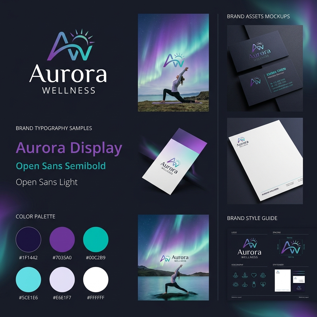 Aurora Wellness branding